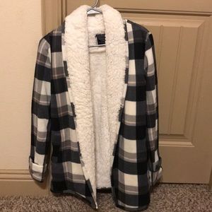Abercrombie & Fitch Sherpa Lined Cardigan